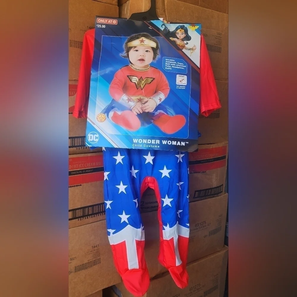 NWT DC WONDER WOMAN Halloween Costume Cosplay Infant Baby Superhero Hero New